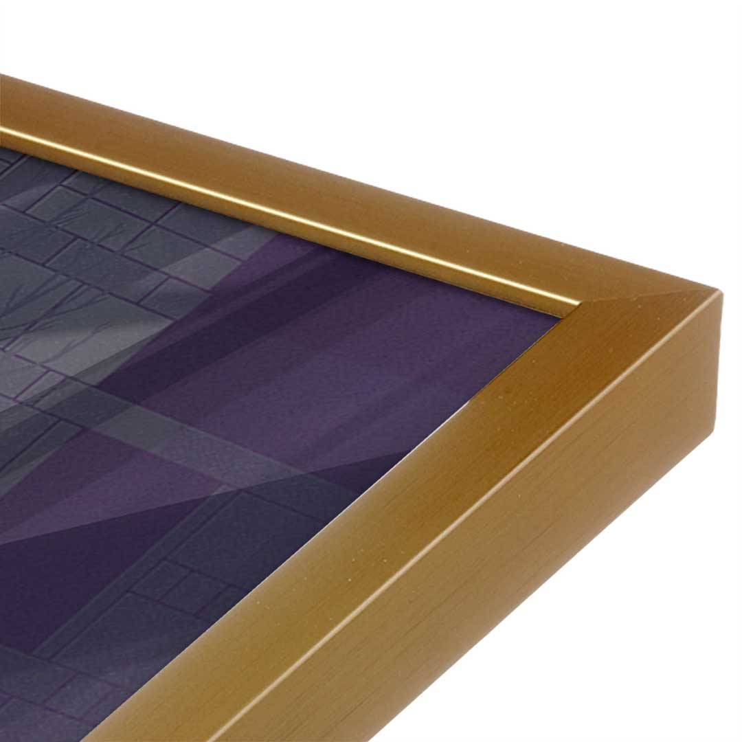 [Color:Polished Gold], Picture of art in a Polished Gold frame at an angle
