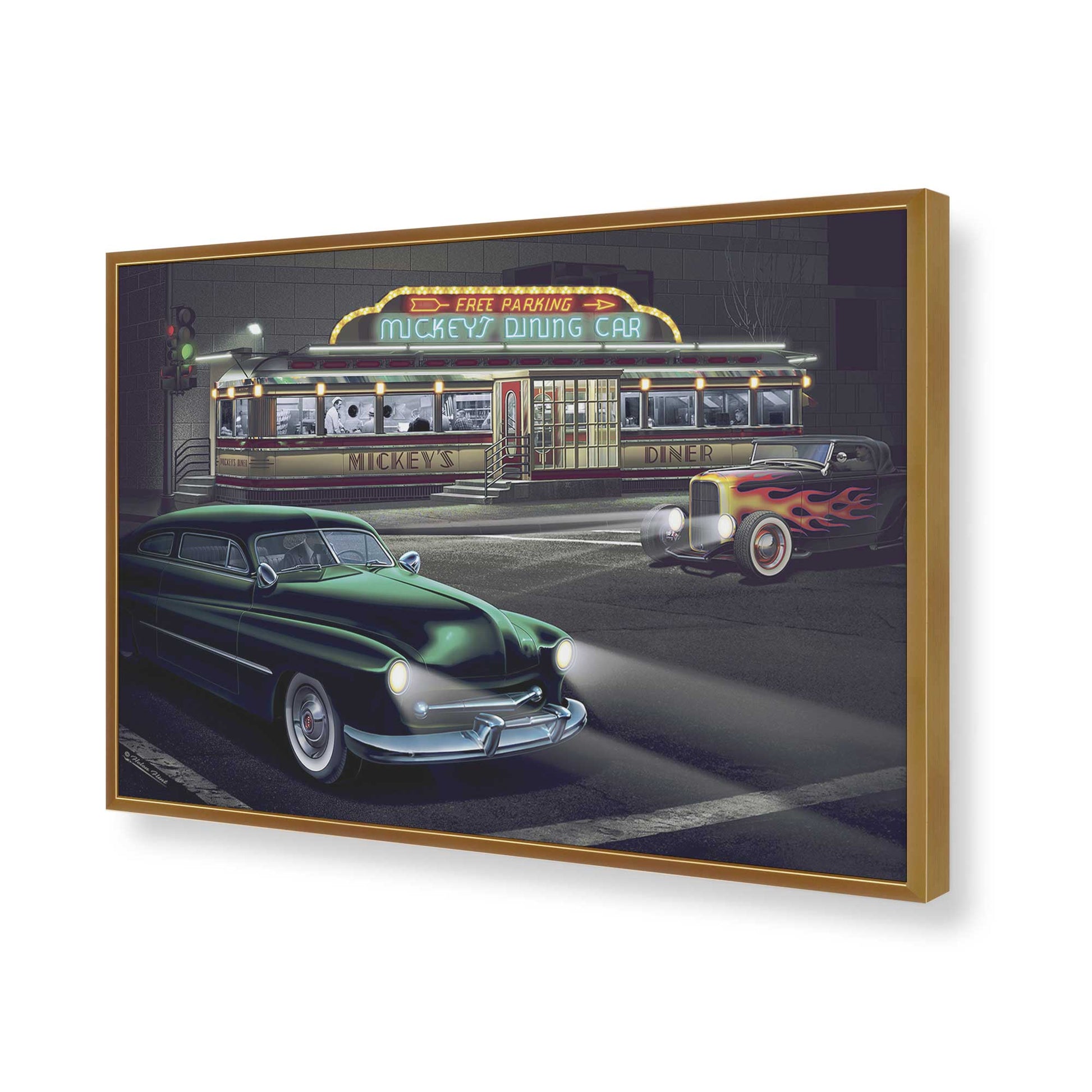 [Color:Polished Gold], Picture of art in a Polished Gold frame of the corner