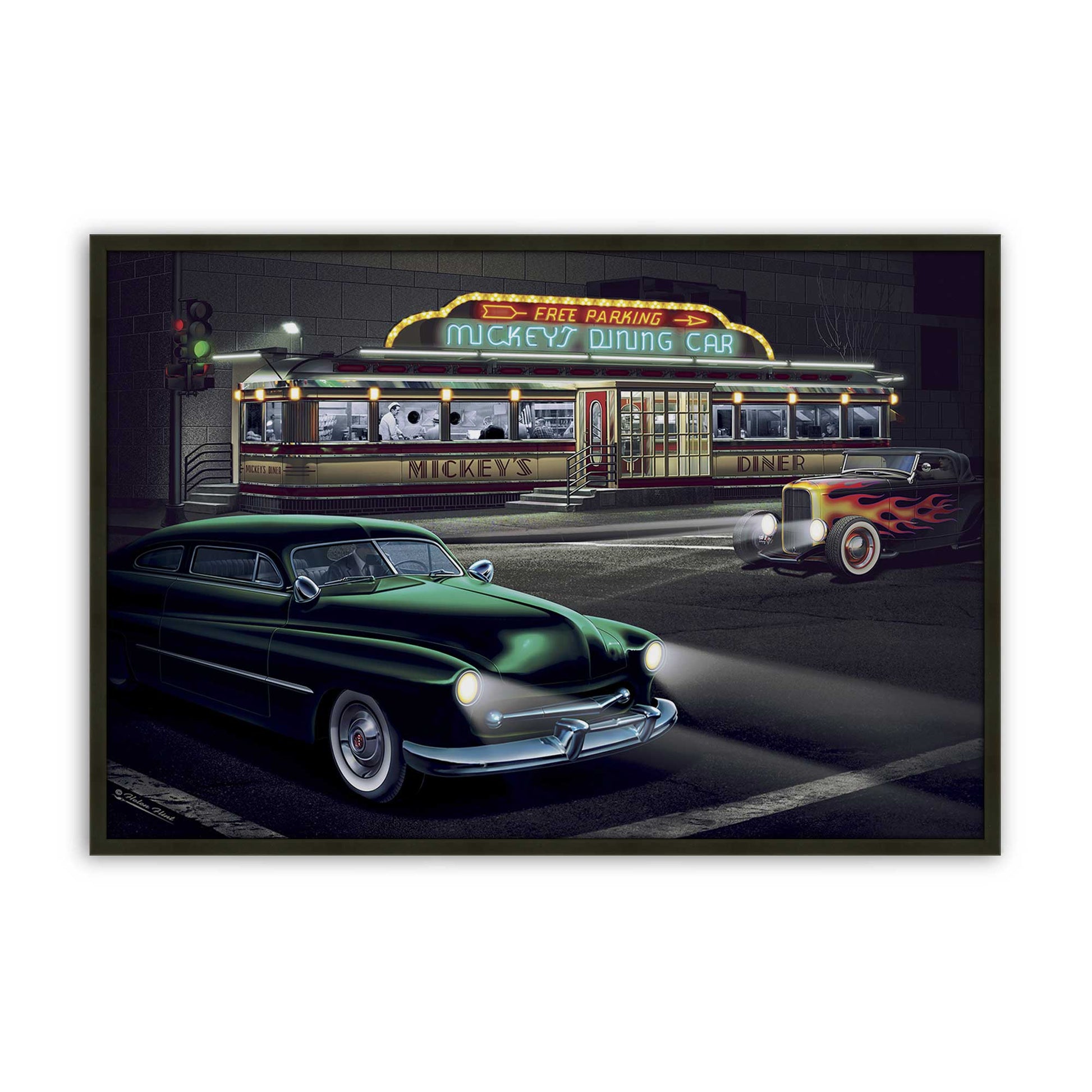 [Color:Satin Black], Picture of art in a Satin Black frame