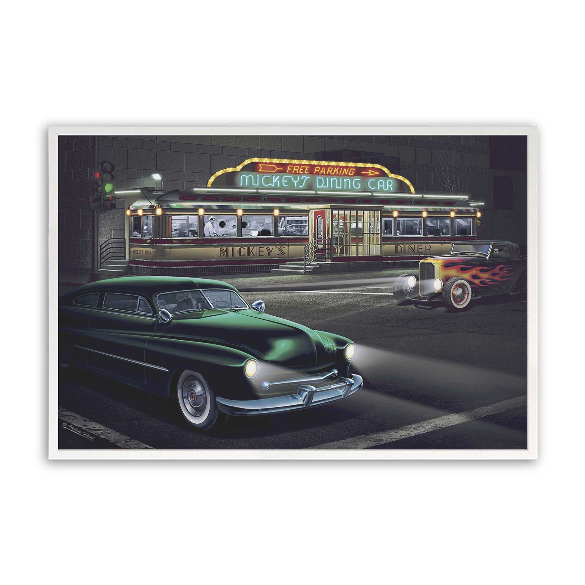[Color:Opaque White], Picture of art in a Opaque White frame