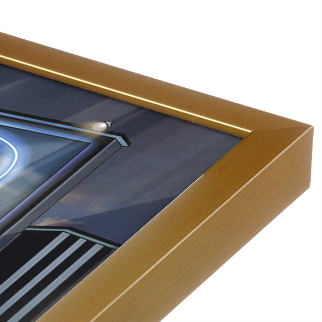 [Color:Polished Gold], Picture of art in a Polished Gold frame at an angle