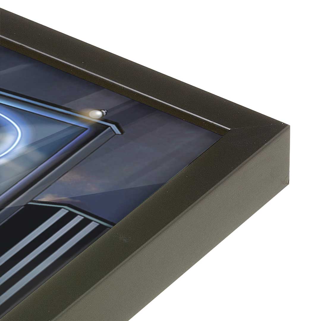 [Color:Satin Black], Picture of art in a Satin Black frame at an angle