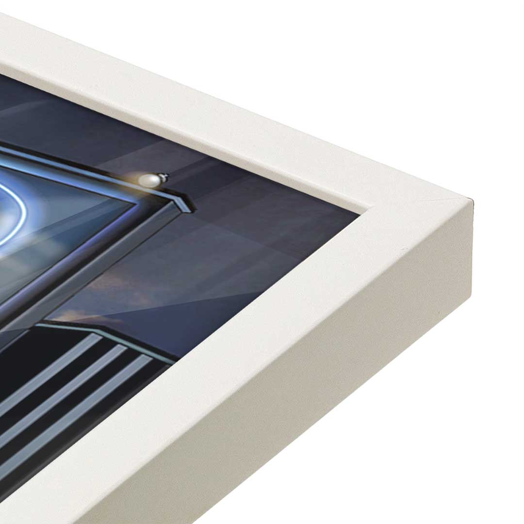 [Color:Opaque White], Picture of art in a Opaque White frame at an angle