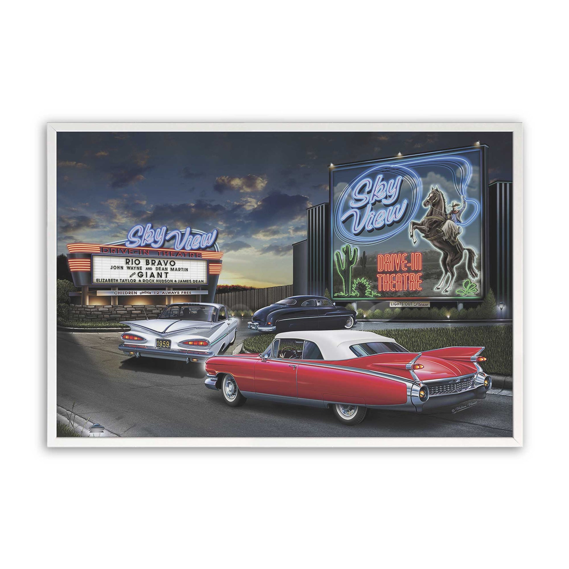 [Color:Opaque White], Picture of art in a Opaque White frame