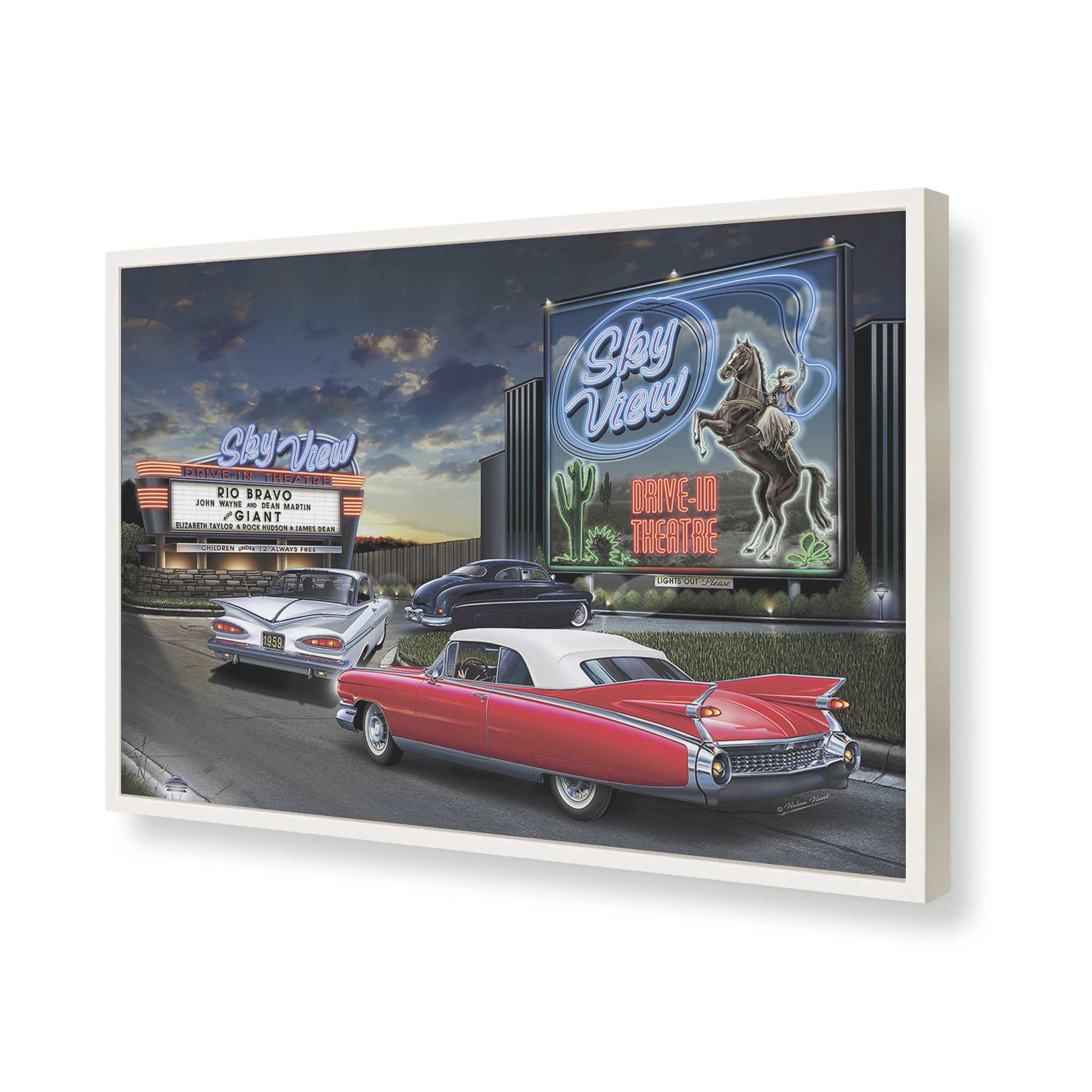 [Color:Opaque White], Picture of art in a Opaque White frame of the corner