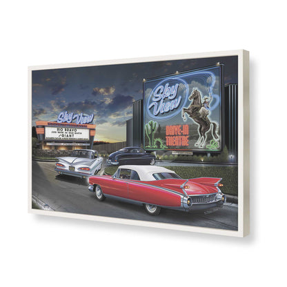 [Color:Opaque White], Picture of art in a Opaque White frame of the corner