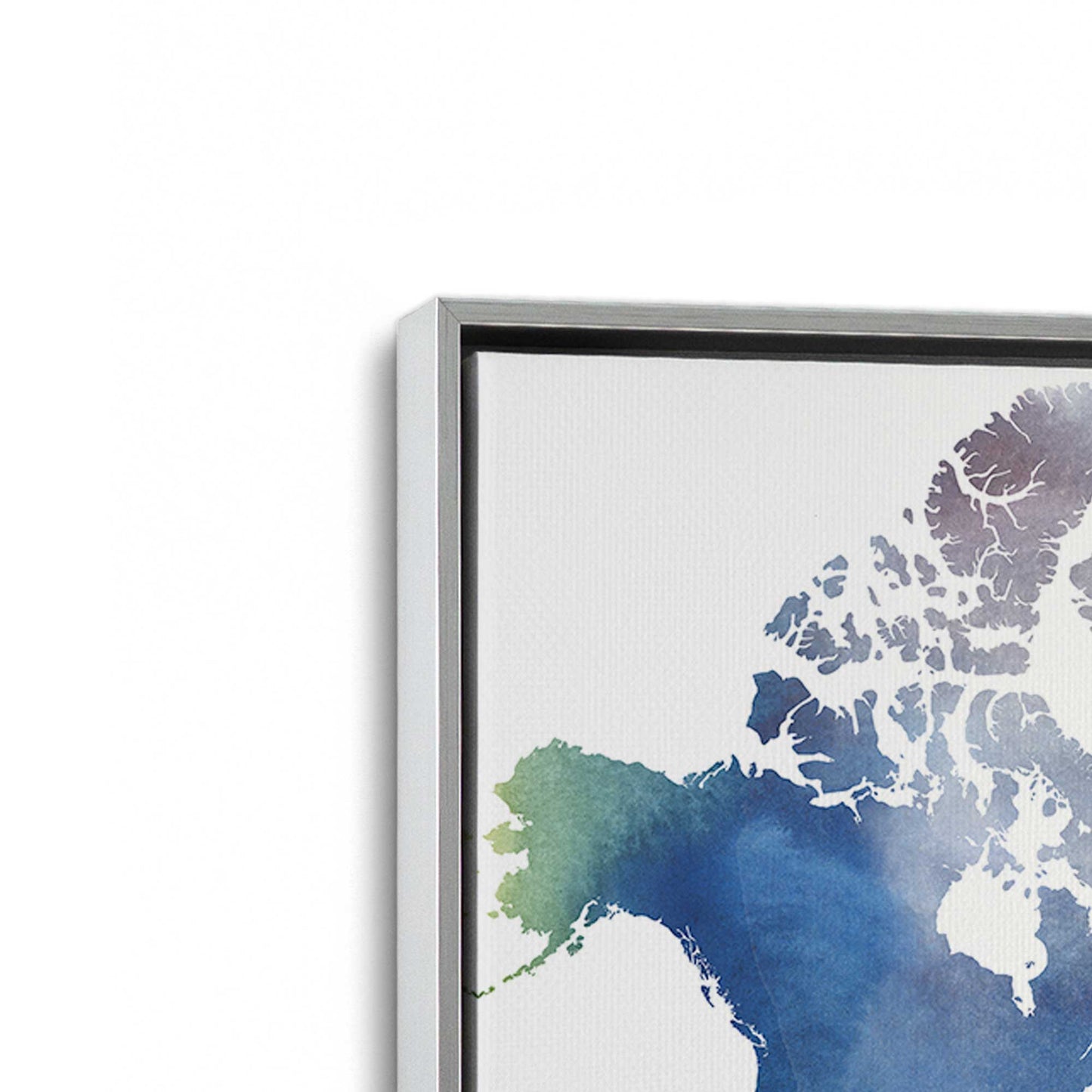 [Color:Polished Chrome], Picture of art in a Polished Chrome frame at an angle