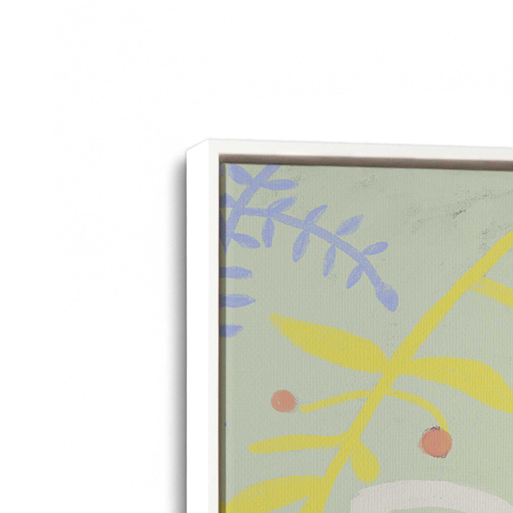 [Color:Opaque White], Picture of art in a White frame at an angle