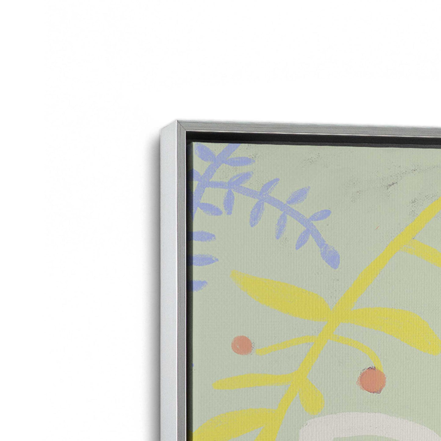 [Color:Polished Chrome], Picture of art in a Polished Chrome frame at an angle