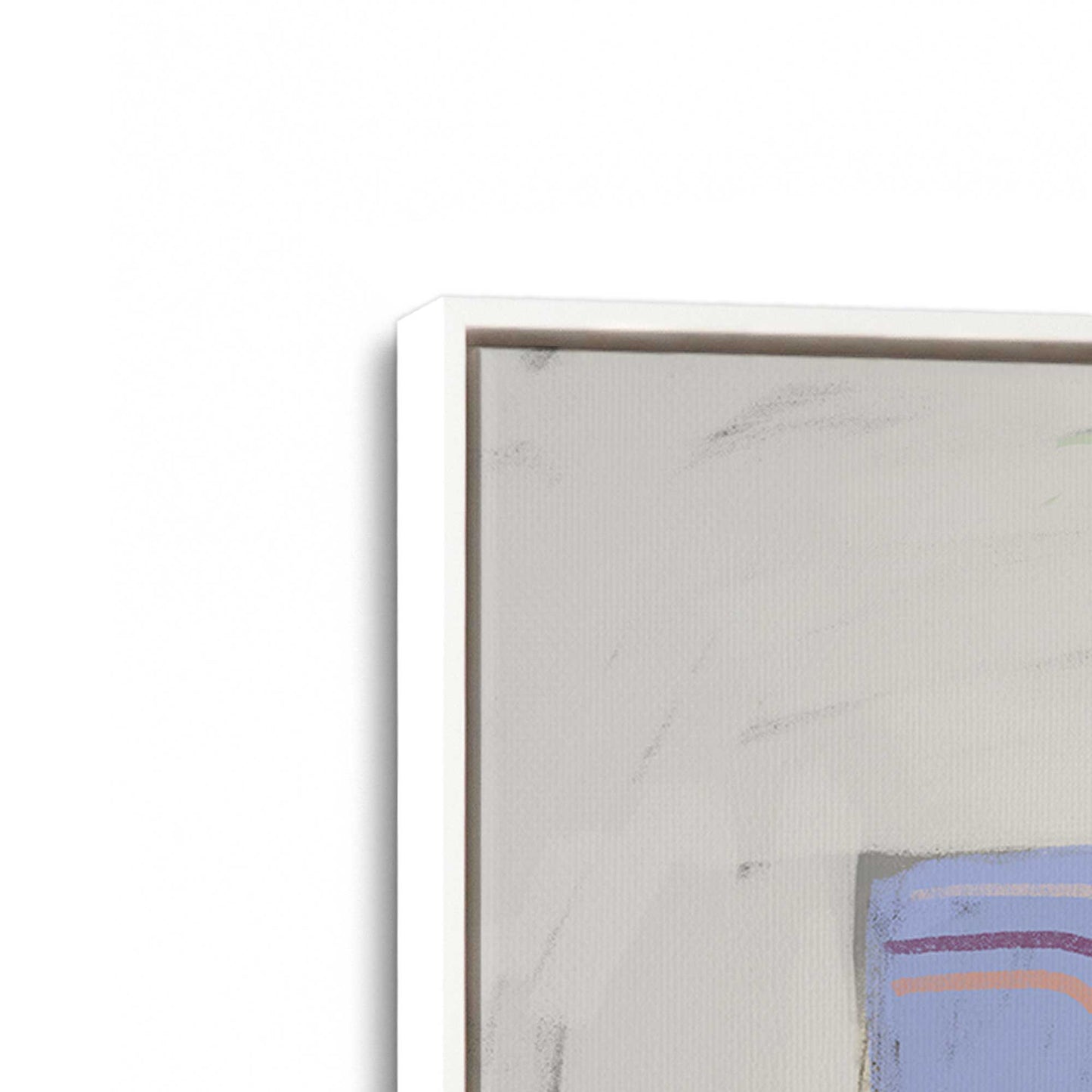 [Color:Opaque White], Picture of art in a White frame at an angle