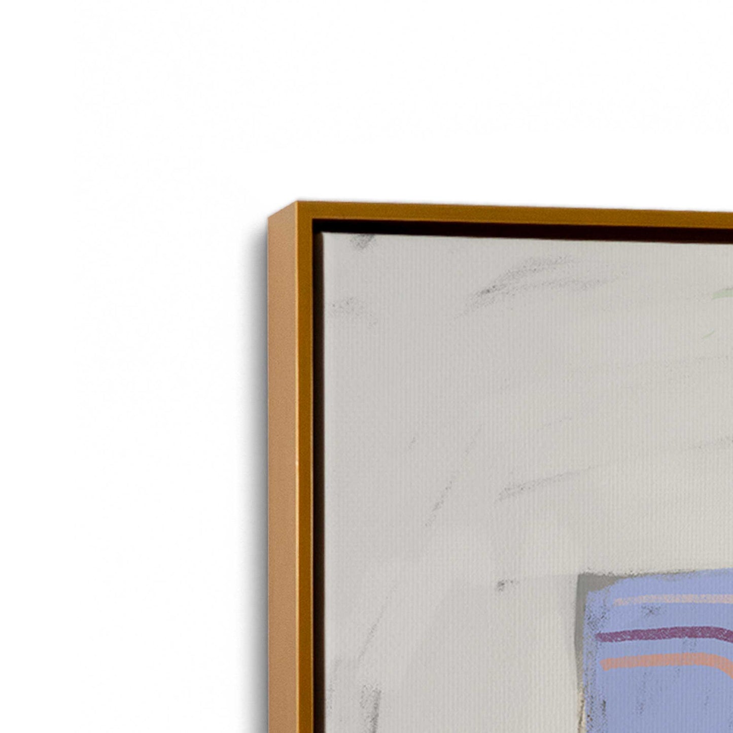 [Color:Polished Gold], Picture of art in a Polished Gold frame at an angle