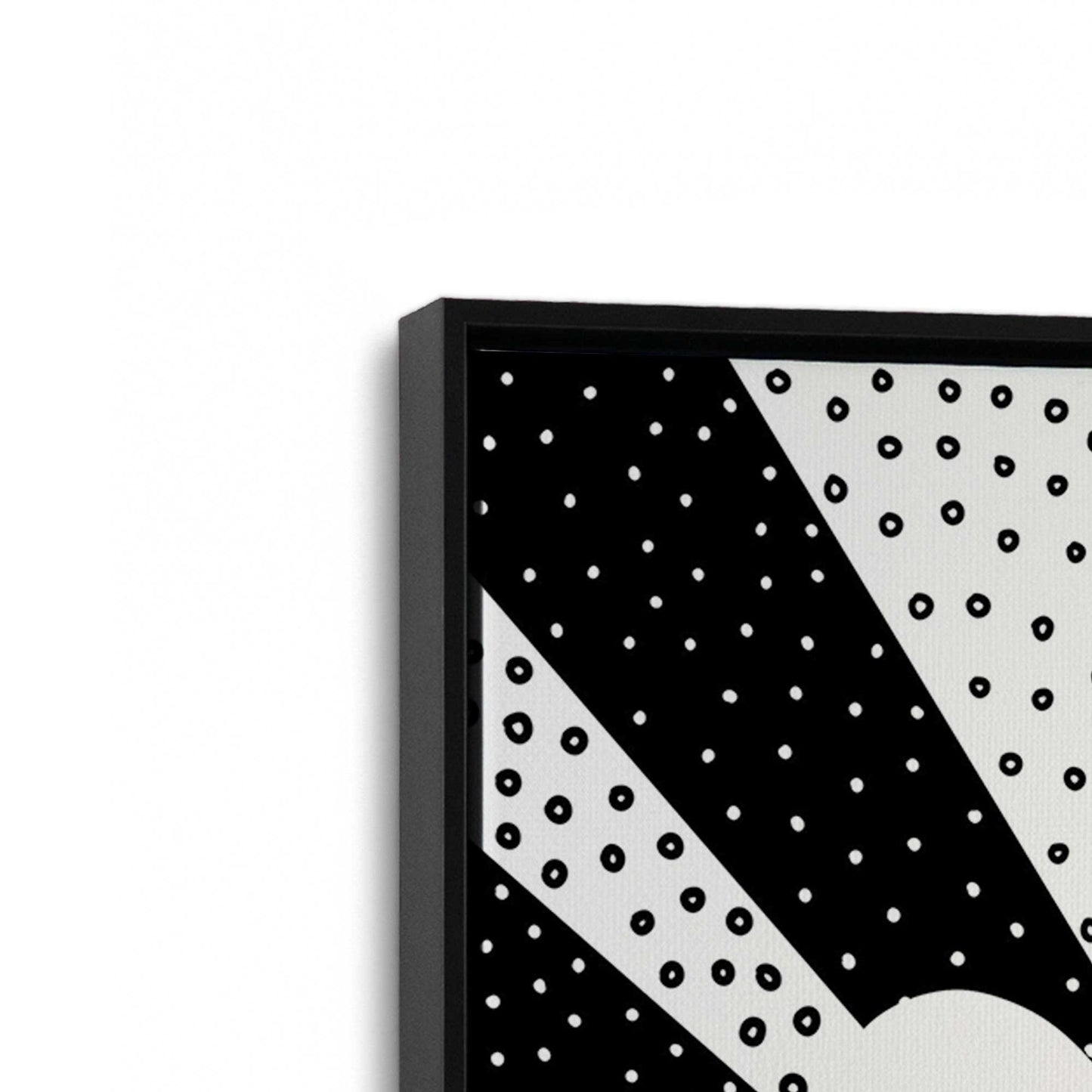 [Color:Satin Black], Picture of art in a Satin Black frame at an angle