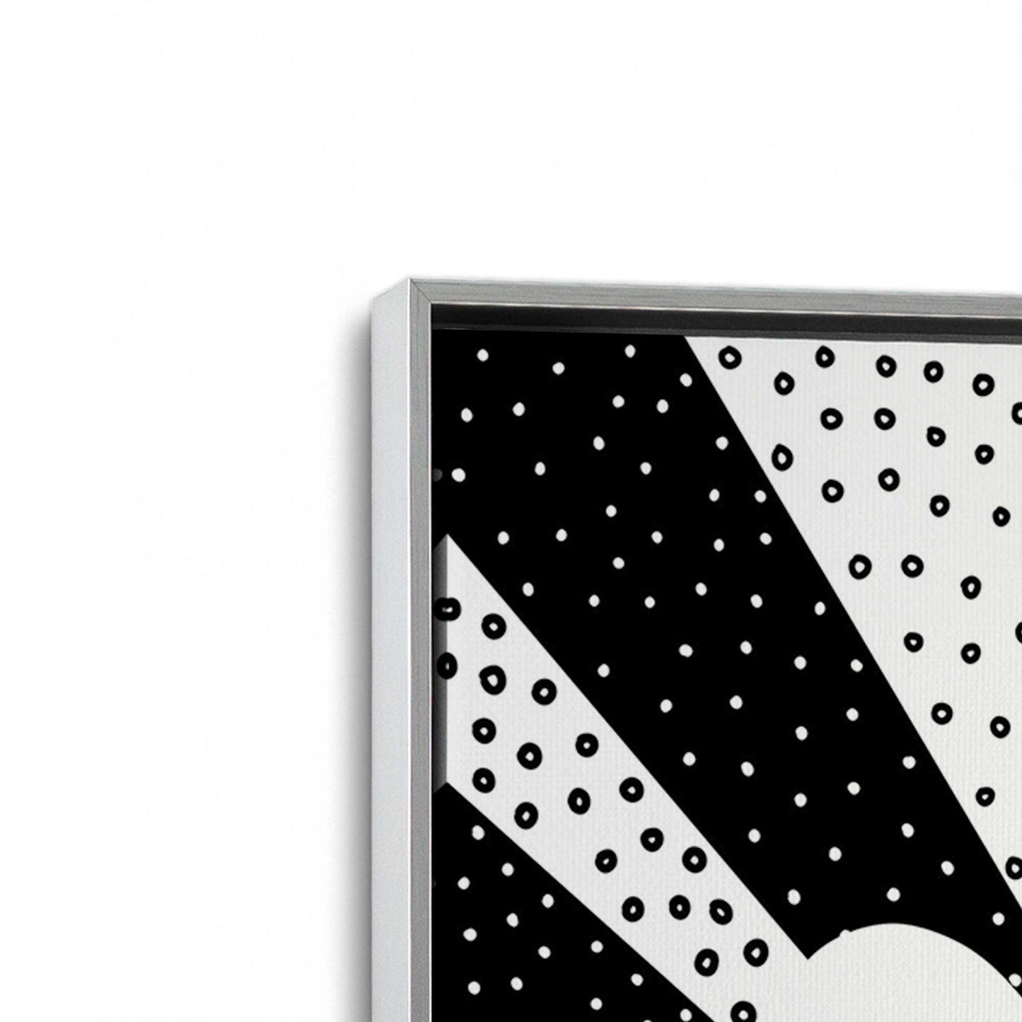 [Color:Polished Chrome], Picture of art in a Polished Chrome frame at an angle