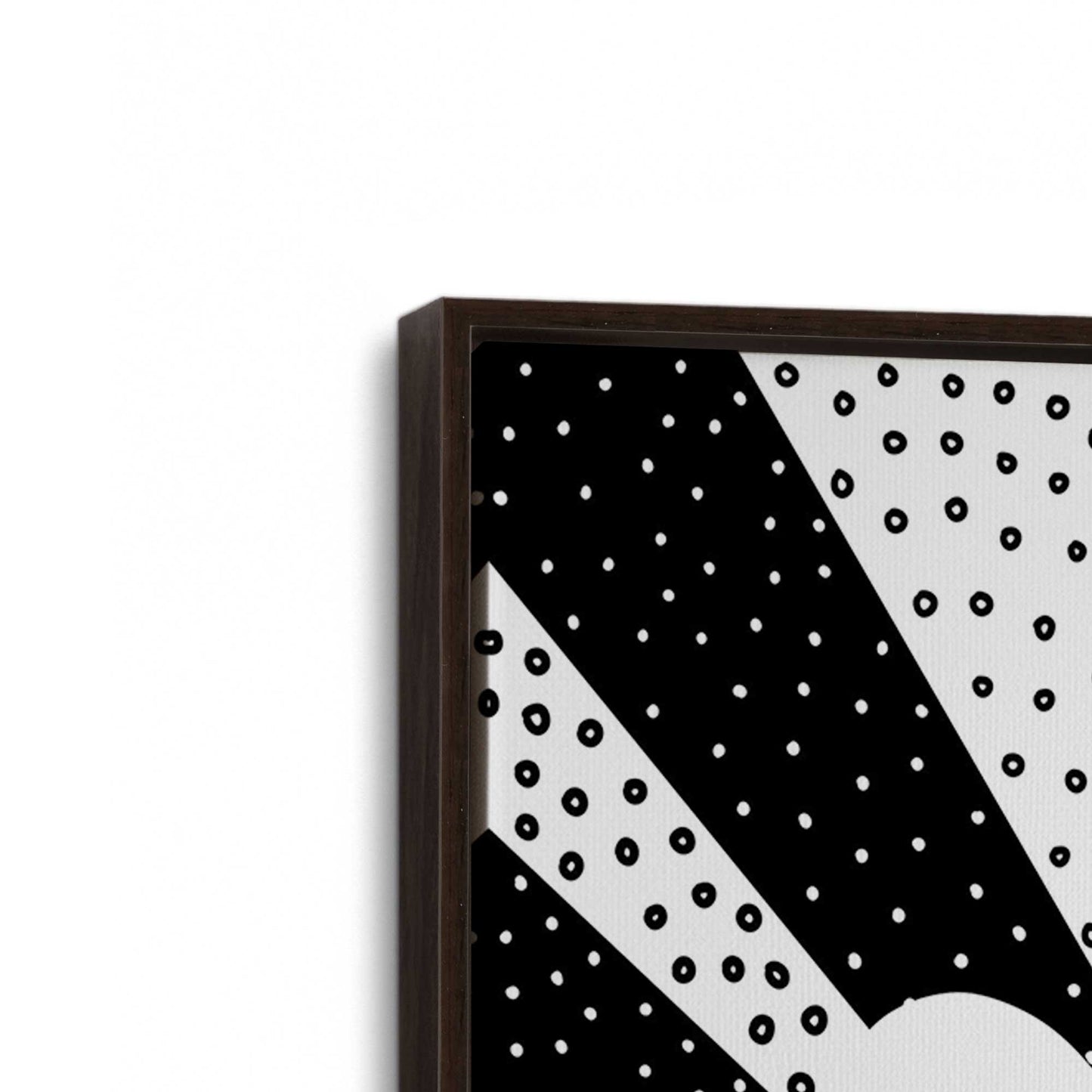 [Color:Espresso], Picture of art in a Espresso frame at an angle