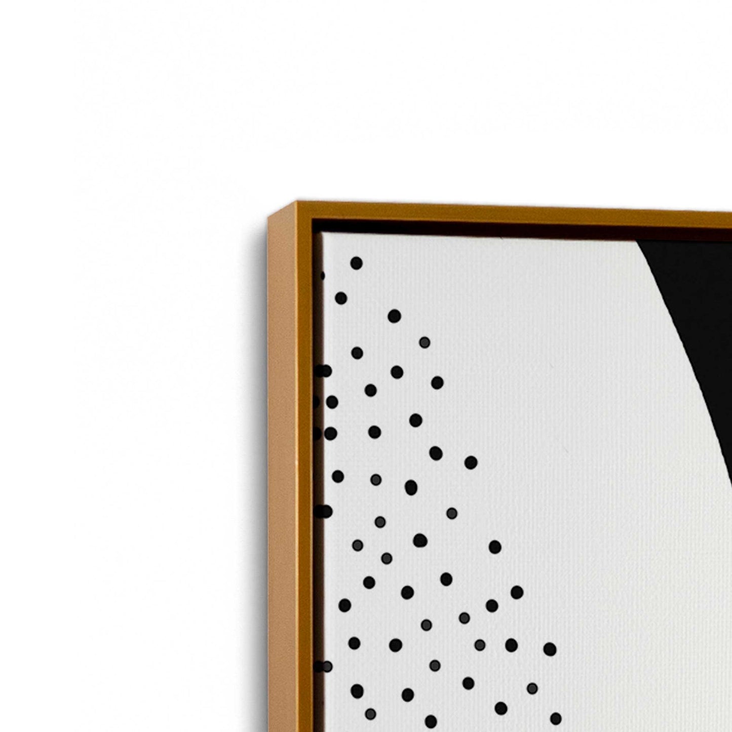 [Color:Polished Gold], Picture of art in a Polished Gold frame at an angle