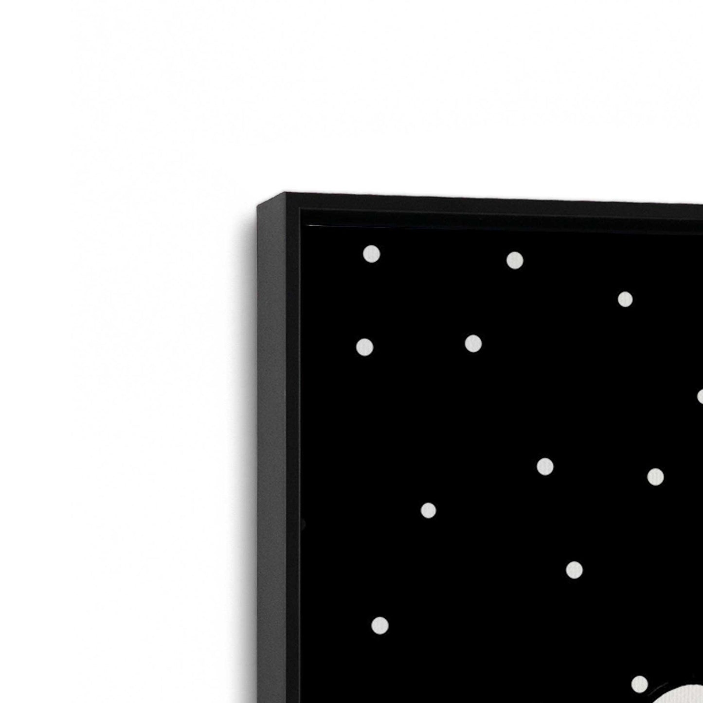 [Color:Satin Black], Picture of art in a Satin Black frame at an angle