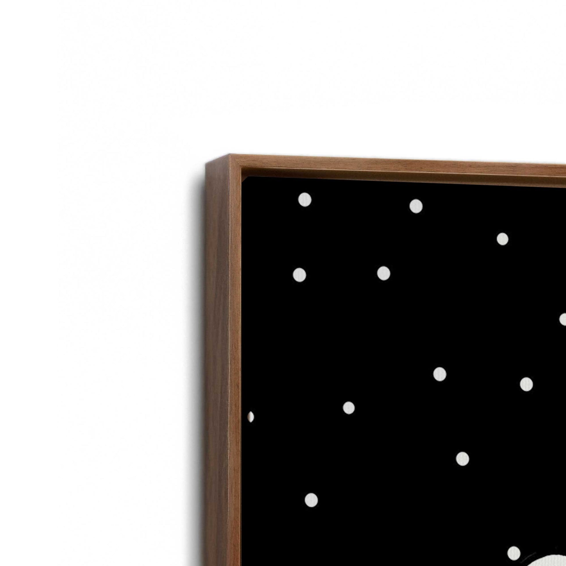 [Color:Walnut], Picture of art in a Walnut frame at an angle