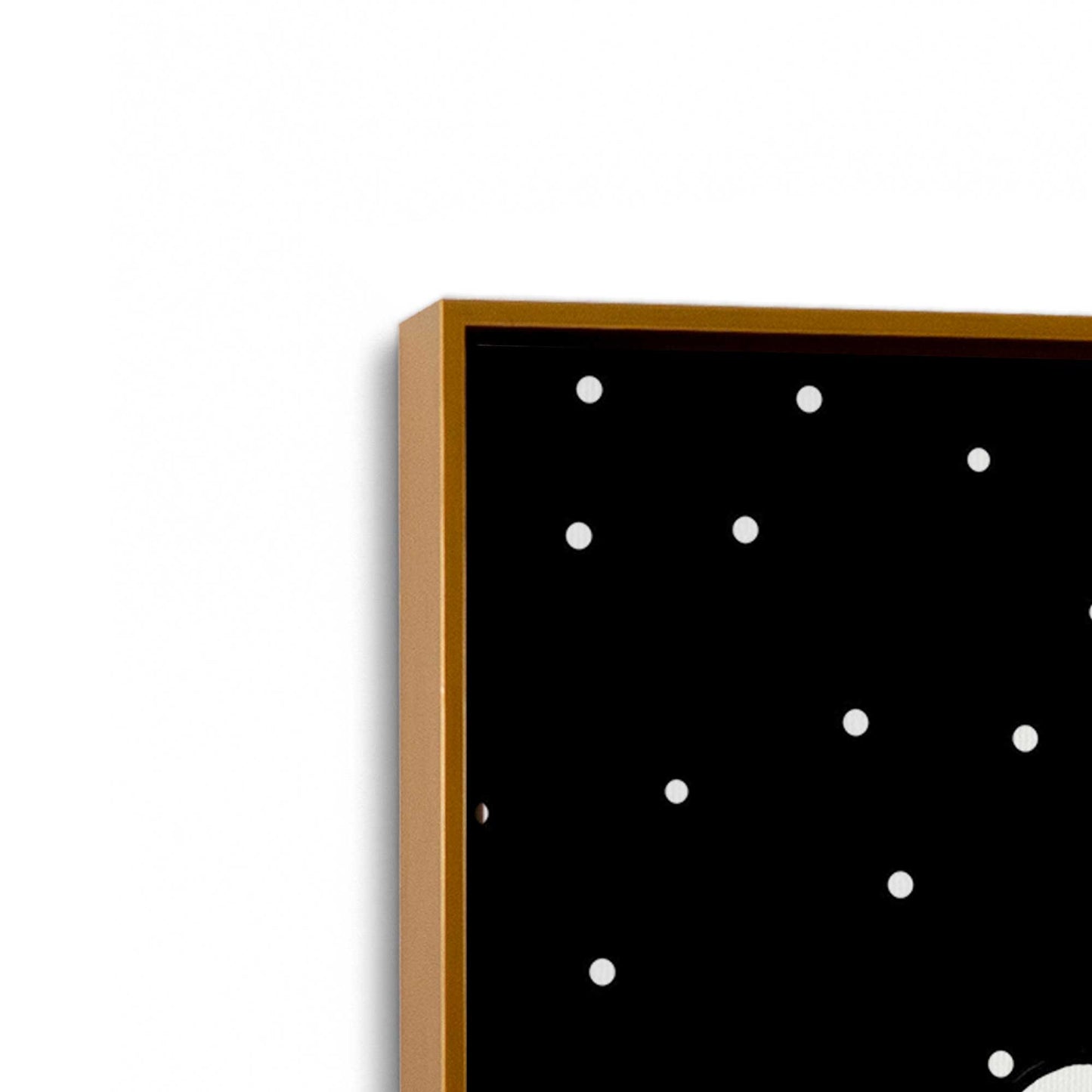 [Color:Polished Gold], Picture of art in a Polished Gold frame at an angle