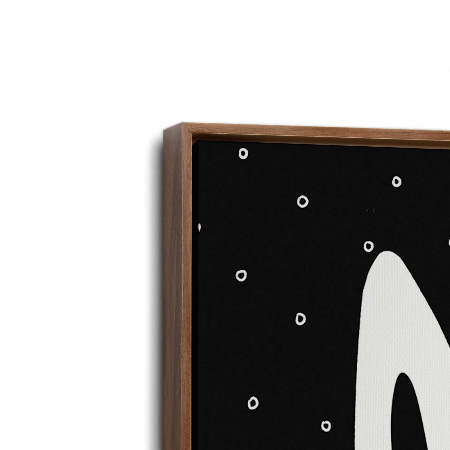 [Color:Walnut], Picture of art in a Walnut frame at an angle