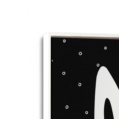 [Color:Opaque White], Picture of art in a White frame at an angle