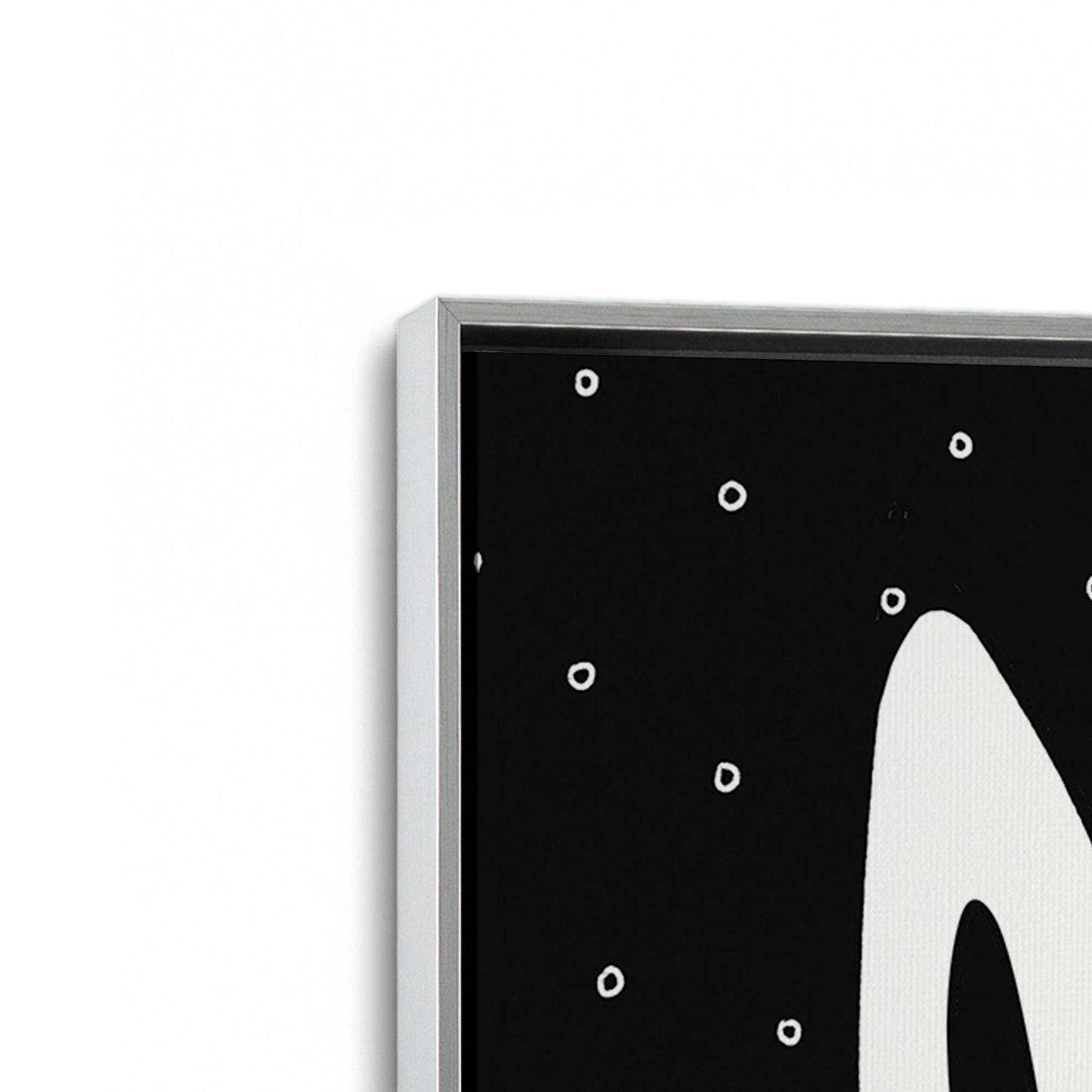 [Color:Polished Chrome], Picture of art in a Polished Chrome frame at an angle