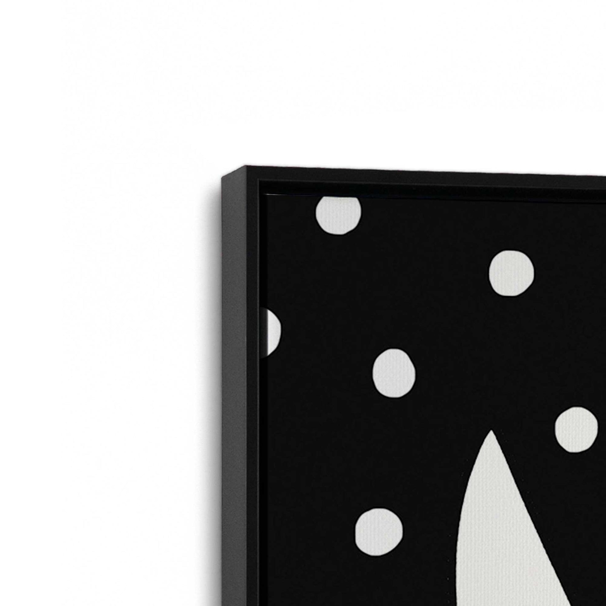 [Color:Satin Black], Picture of art in a Satin Black frame at an angle