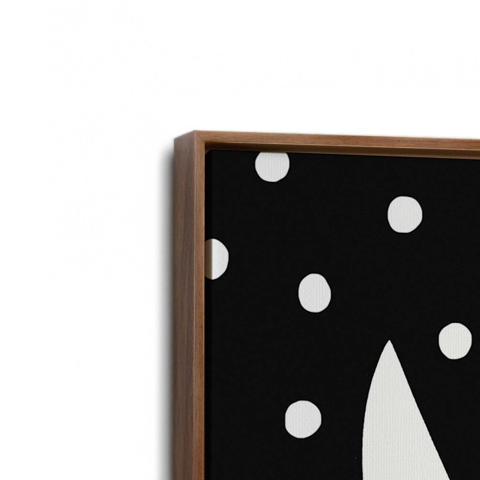 [Color:Walnut], Picture of art in a Walnut frame at an angle