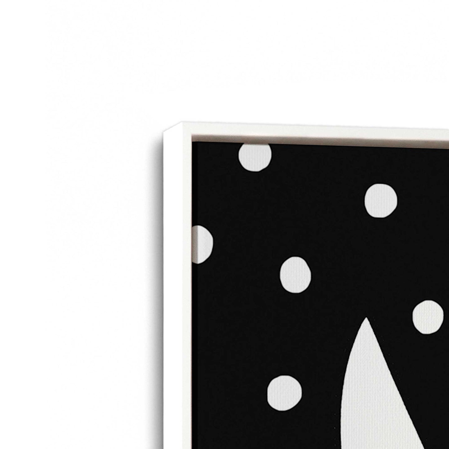 [Color:Opaque White], Picture of art in a White frame at an angle