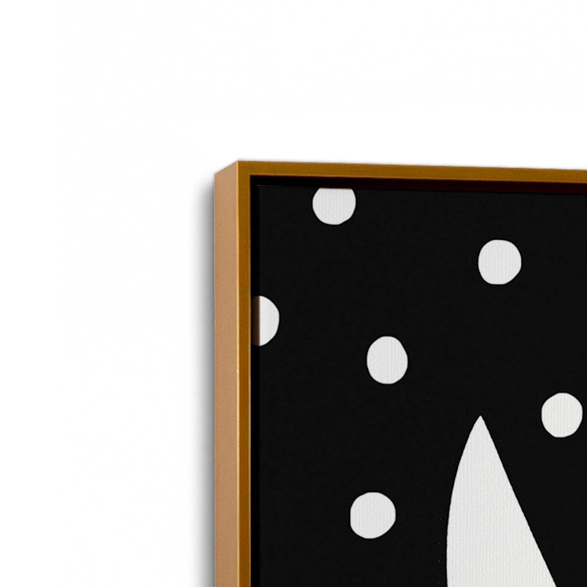 [Color:Polished Gold], Picture of art in a Polished Gold frame at an angle