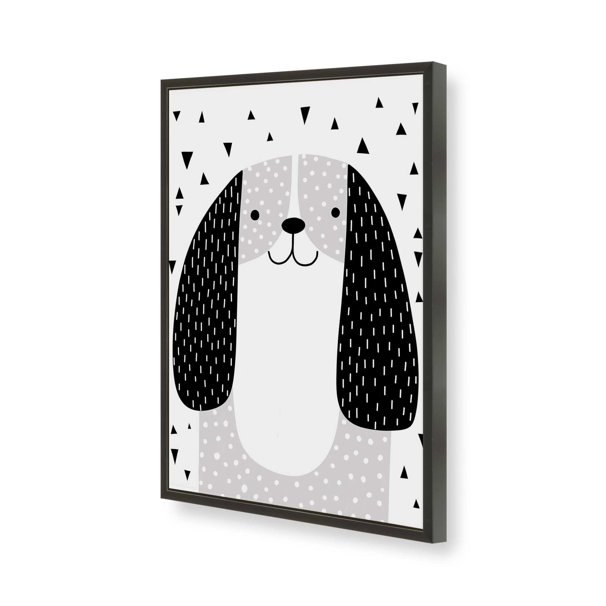 [Color:Satin Black], Picture of art in a Satin Black frame of the corner