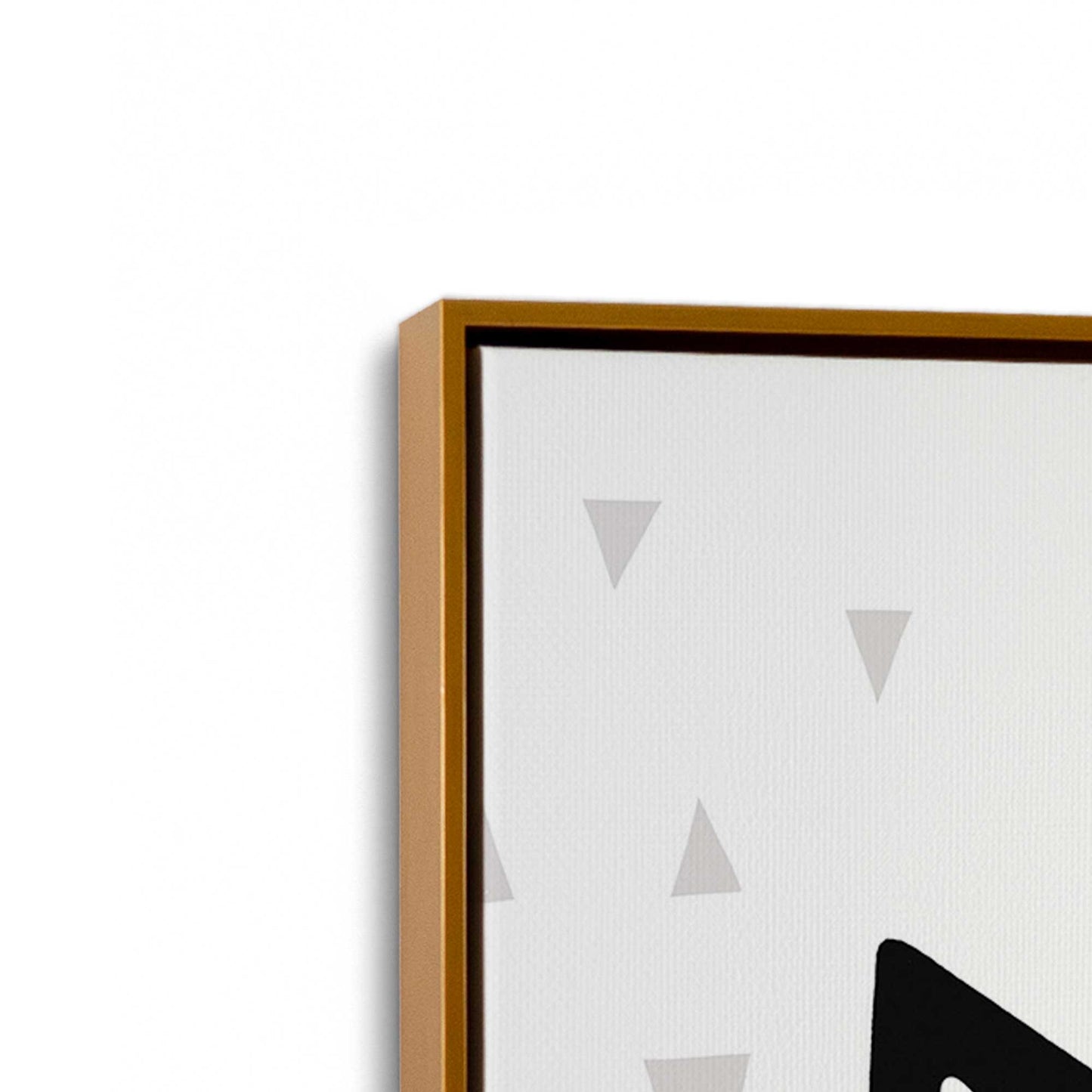 [Color:Polished Gold], Picture of art in a Polished Gold frame at an angle