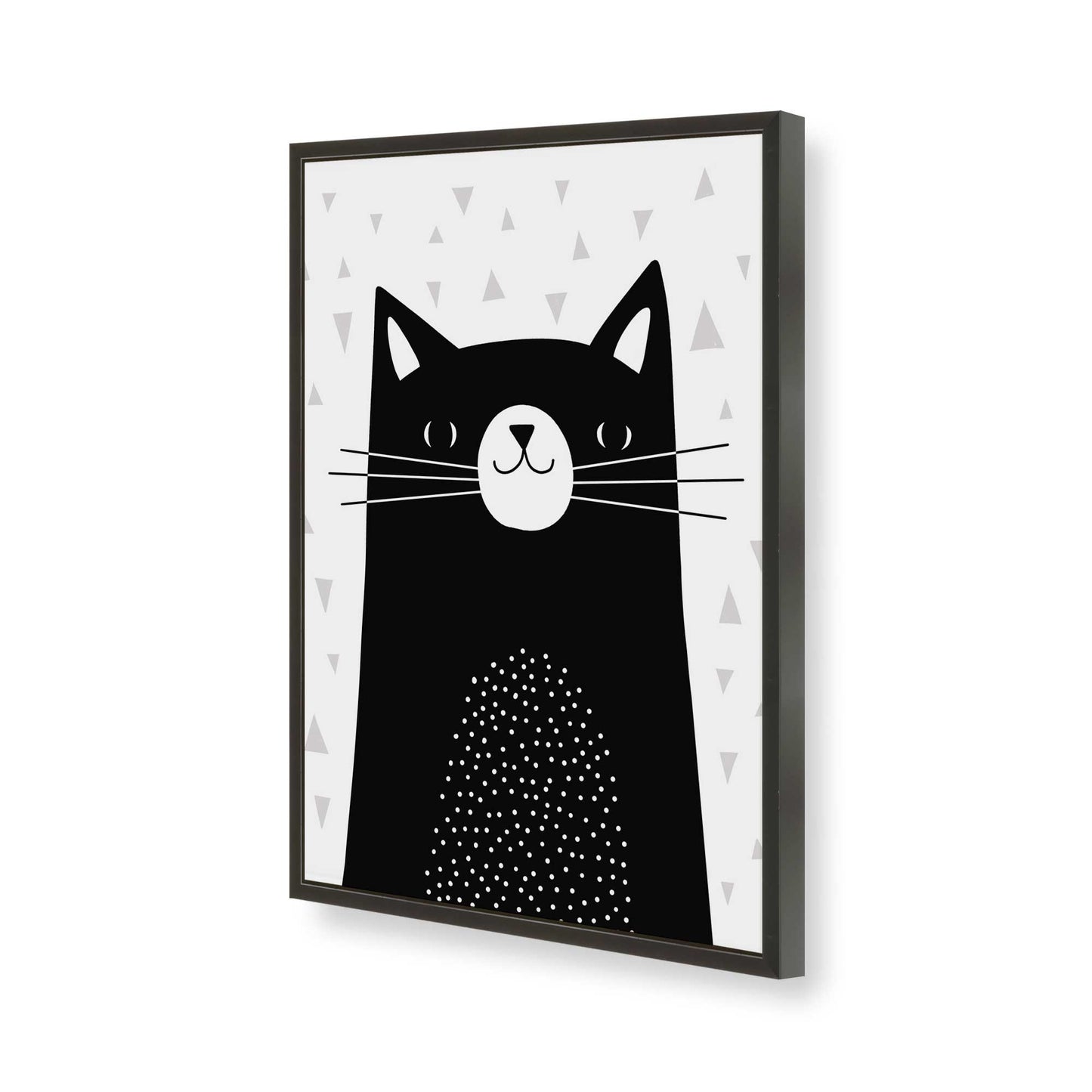 [Color:Satin Black], Picture of art in a Satin Black frame of the corner