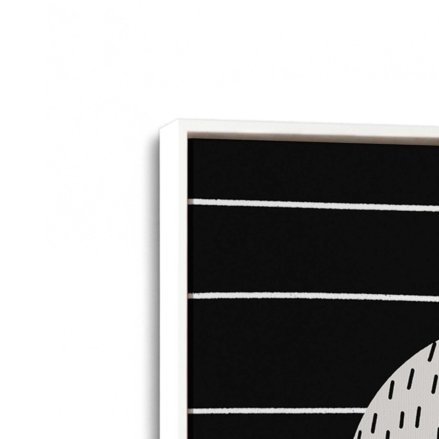 [Color:Opaque White], Picture of art in a White frame at an angle