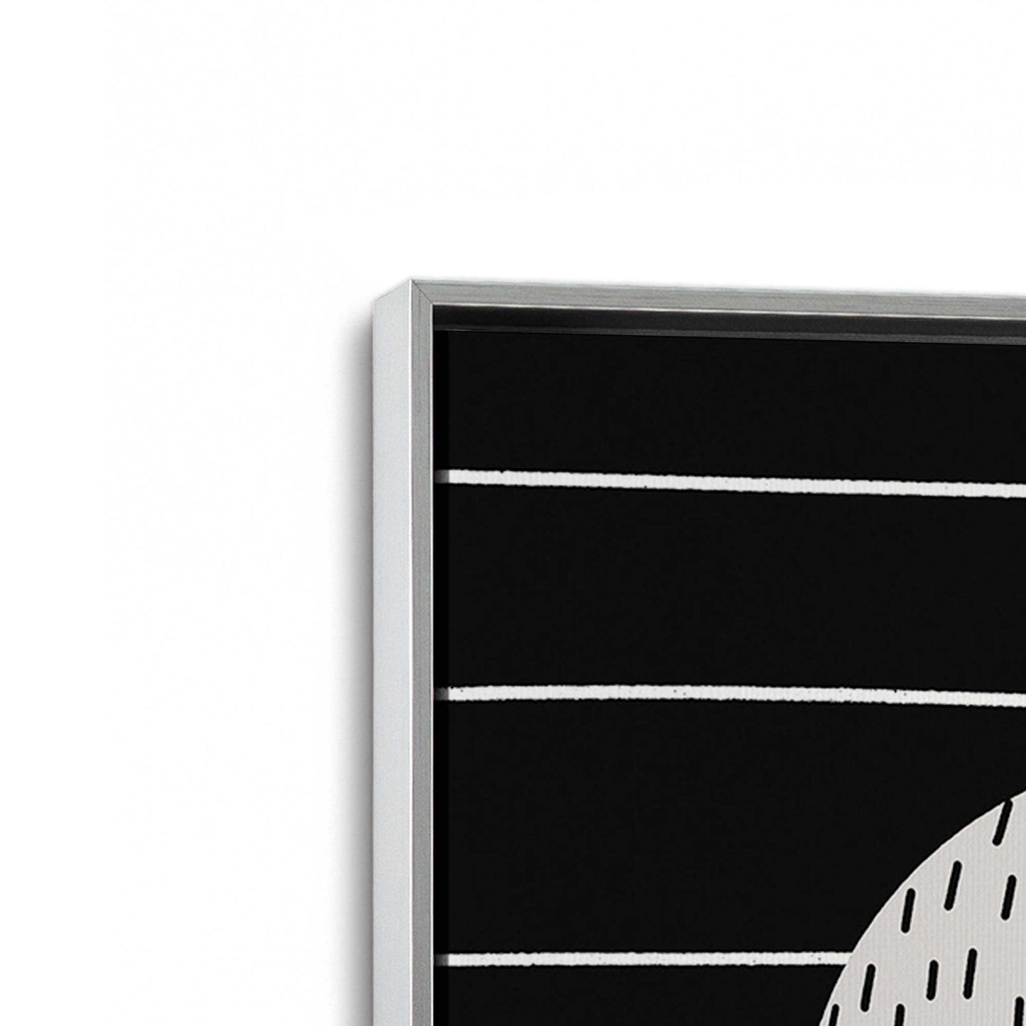 [Color:Polished Chrome], Picture of art in a Polished Chrome frame at an angle