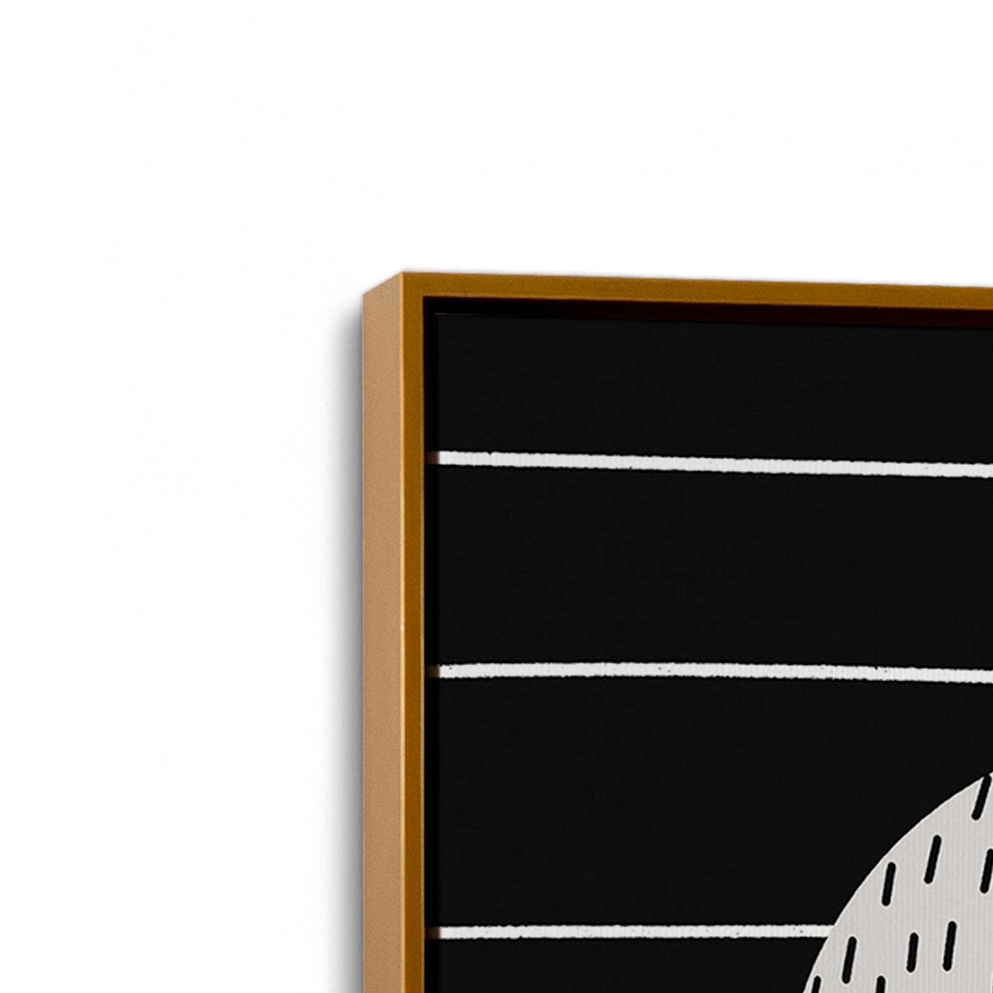 [Color:Polished Gold], Picture of art in a Polished Gold frame at an angle