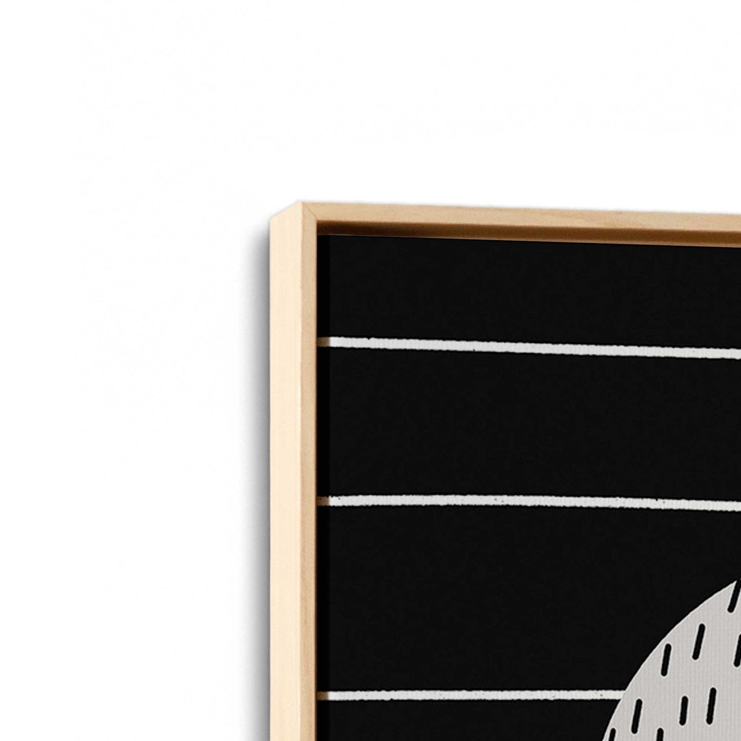 [Color:American Maple], Picture of art in a American Maple frame at an angle