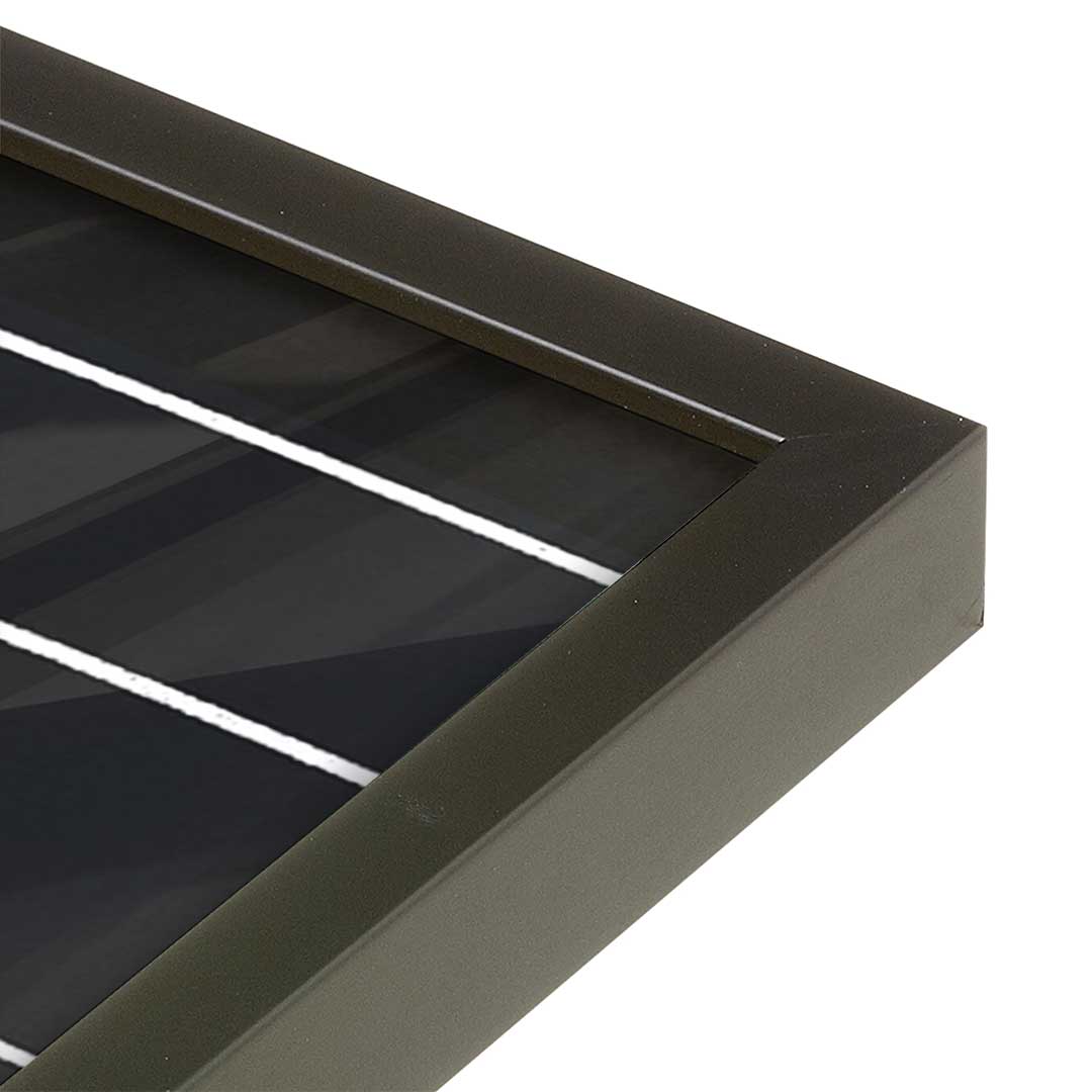 [Color:Satin Black], Picture of art in a Satin Black frame at an angle
