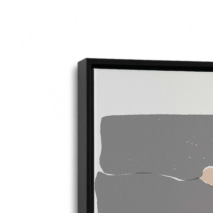 [Color:Satin Black], Picture of art in a Satin Black frame at an angle