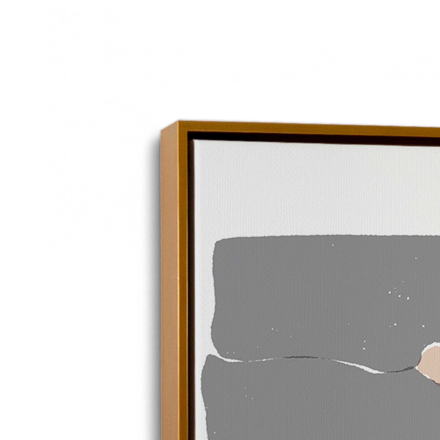 [Color:Polished Gold], Picture of art in a Polished Gold frame at an angle