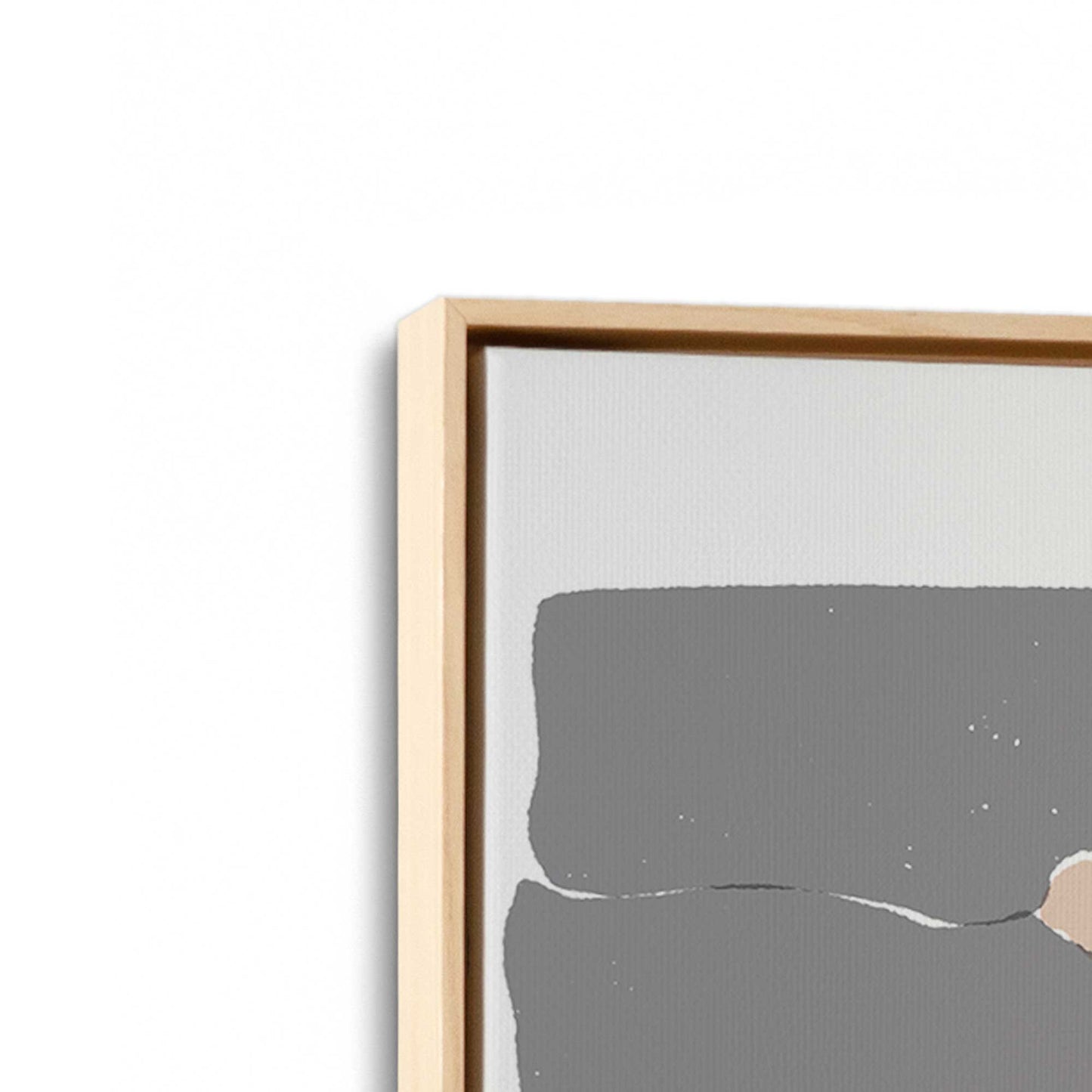 [Color:American Maple], Picture of art in a American Maple frame at an angle