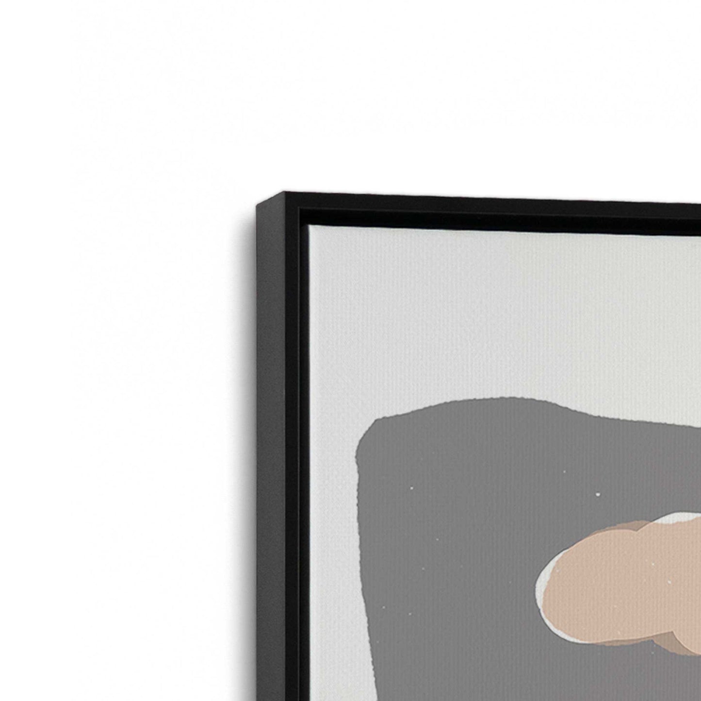 [Color:Satin Black], Picture of art in a Satin Black frame at an angle