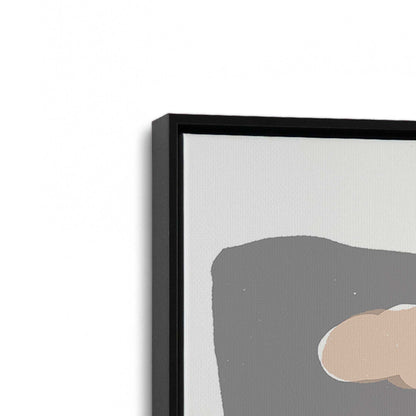 [Color:Satin Black], Picture of art in a Satin Black frame at an angle