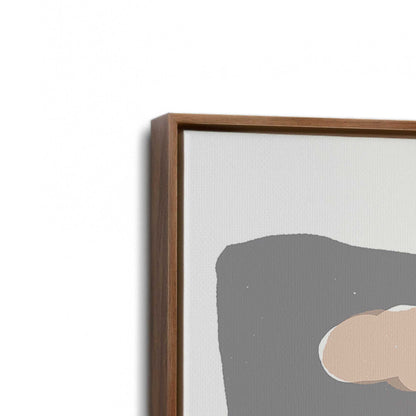 [Color:Walnut], Picture of art in a Walnut frame at an angle