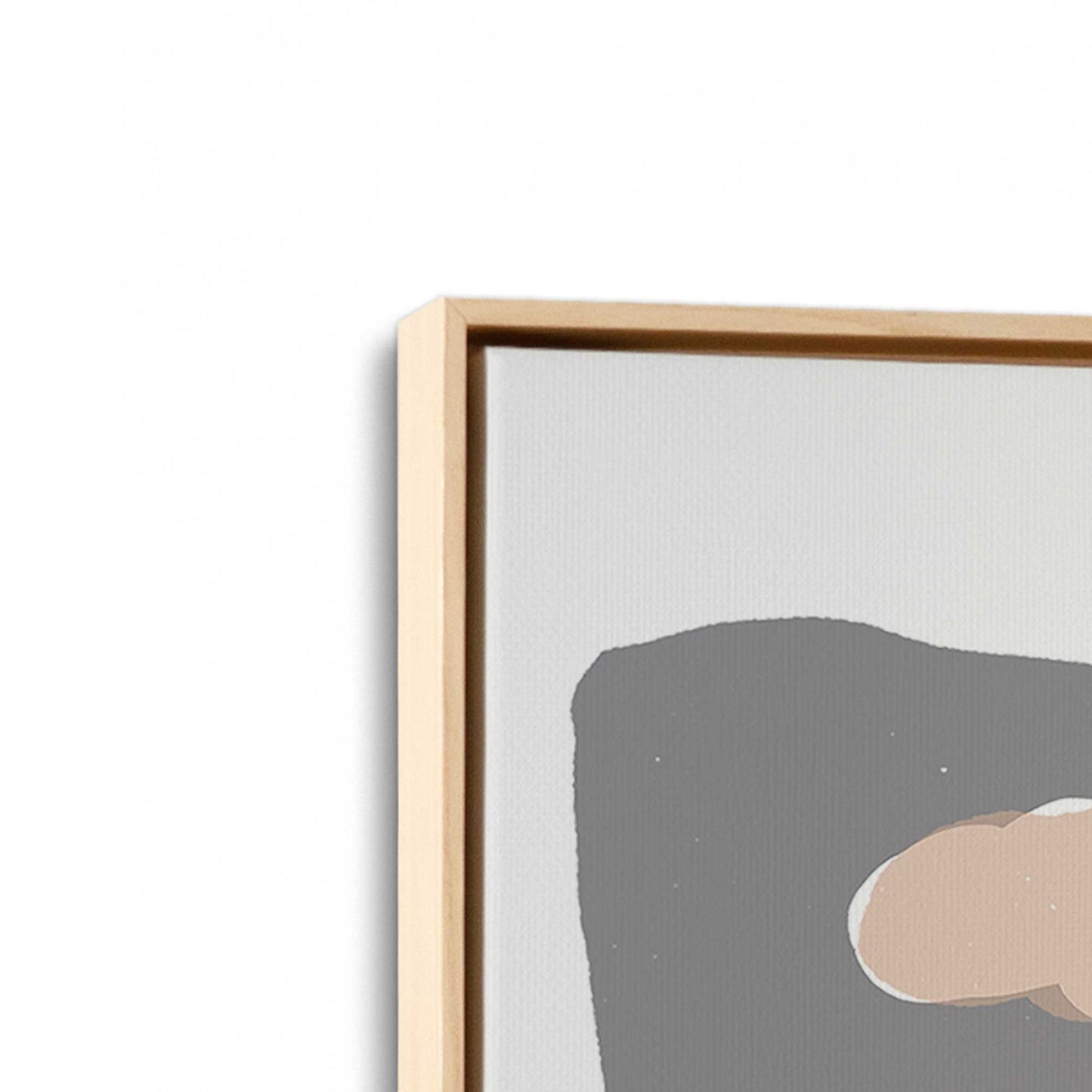 [Color:American Maple], Picture of art in a American Maple frame at an angle