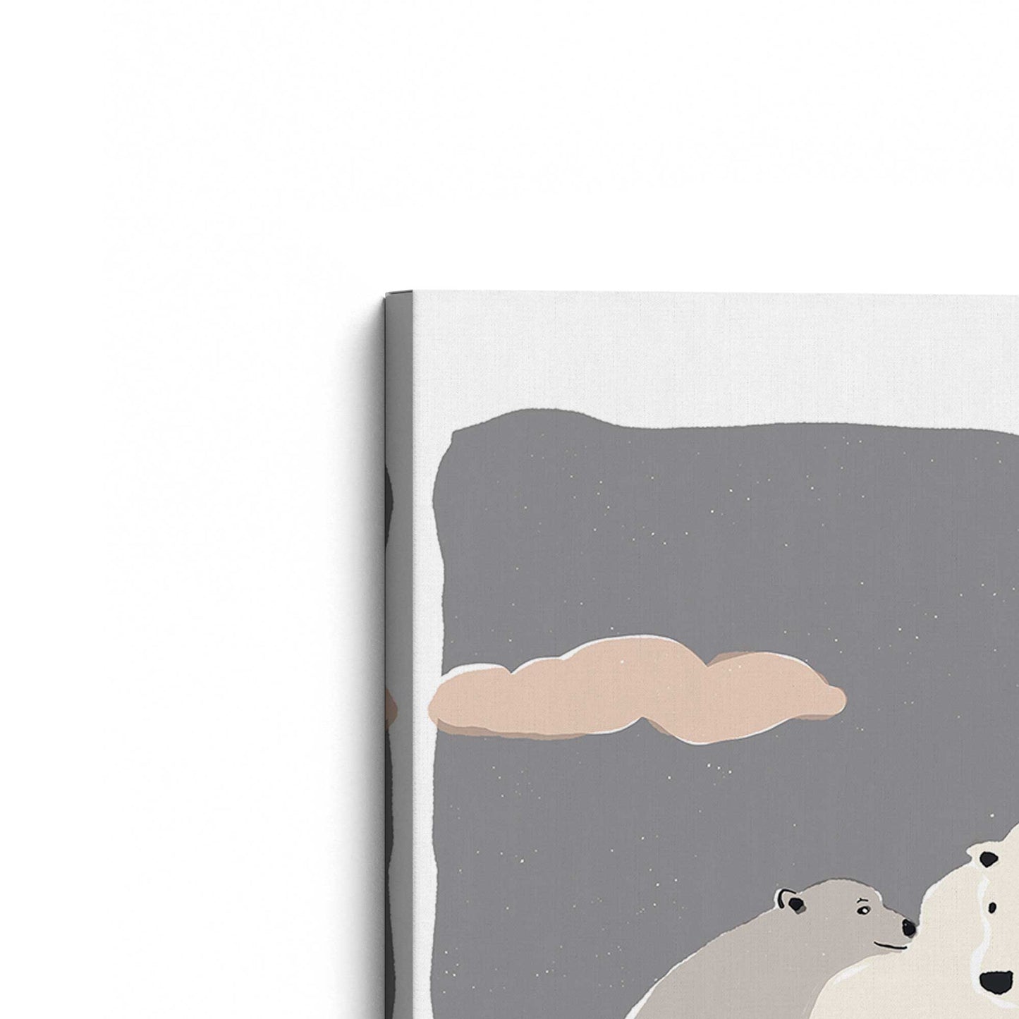 [Color:Stretched Canvas], Picture of the corner of the art