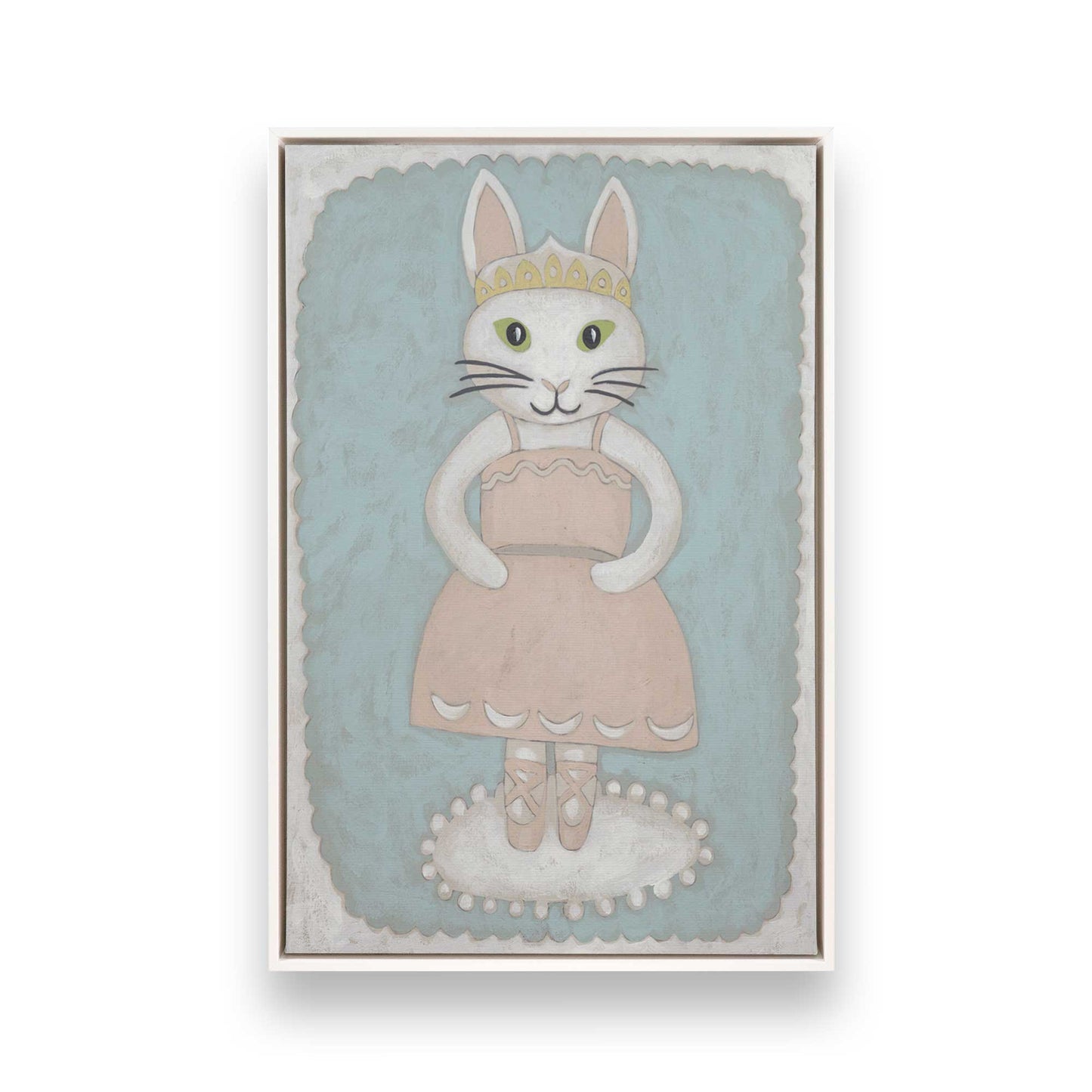 [Color:Opaque White], Picture of art in a White frame