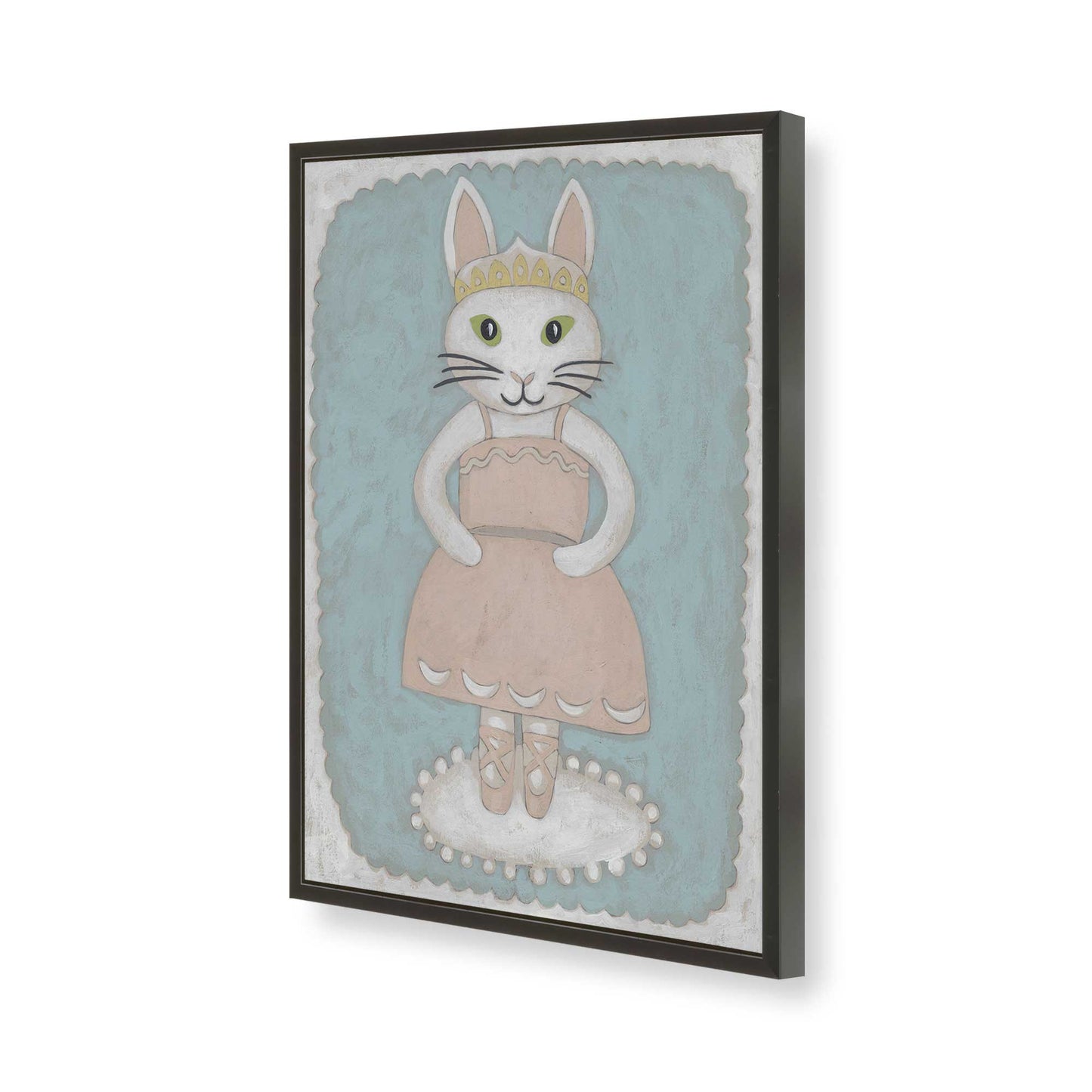 [Color:Satin Black], Picture of art in a Satin Black frame of the corner