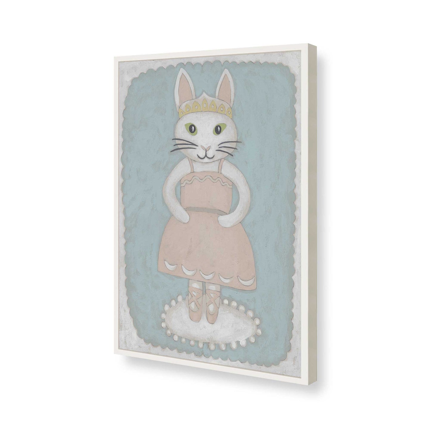 [Color:Opaque White], Picture of art in a Opaque White frame of the corner