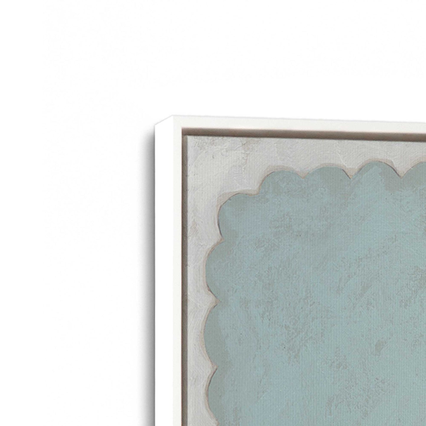 [Color:Opaque White], Picture of art in a White frame at an angle