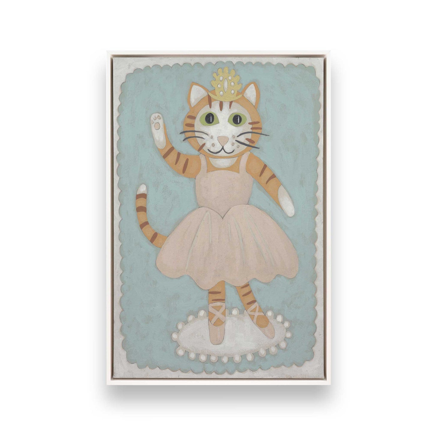 [Color:Opaque White], Picture of art in a White frame